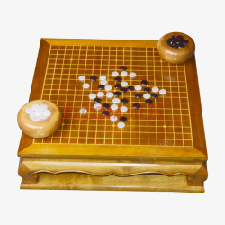 方形折叠式围棋盘优质复古围棋棋盘高清图片