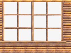 方形竹竿窗户素材