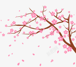 樱花节日本海报鲜花素材