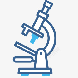 卡通实验室显微镜标签矢量图素材