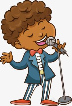 歌唱家唱歌的小男生高清图片