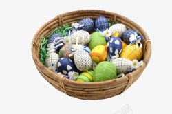 庆祝复活节简约图案的食用彩蛋实素材