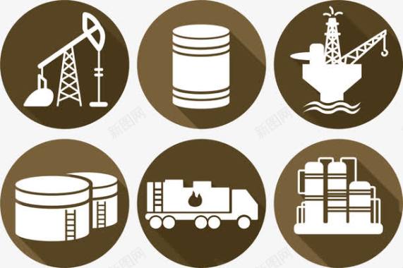 卡通石油油桶能源石油行业图标图标