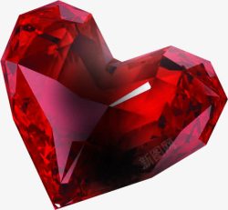 创意合成鲜艳的情人节礼物红宝石素材