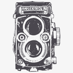 相机手绘图老式单反相机手绘图高清图片