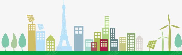 城市环保png免抠素材_88icon https://88icon.com 低碳 低碳生活 保护环境 城市 城市天空 城市建筑 城市环保 天气变化 风能