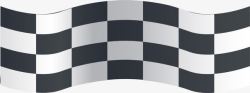 黑白格子赛车旗子素材