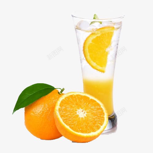 果汁饮料png免抠素材_88icon https://88icon.com 冰块 果汁 格调 橙色 烟酒饮料 玻璃杯 食物 饮料 香橙