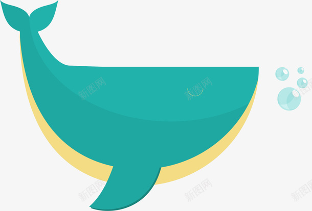 海洋生物绿色鲸鱼png免抠素材_88icon https://88icon.com 冒泡 吐泡泡 哺乳动物 海洋生物 深海鱼 绿色鲸鱼