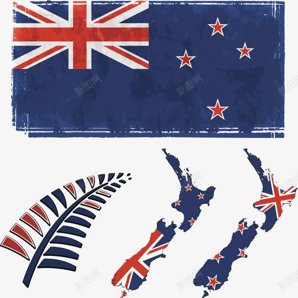 澳大利亚元素图案png免抠素材_88icon https://88icon.com 大洋洲 新西兰地图 树叶 澳洲