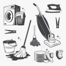 7款家庭清洁工具素材