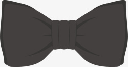 黑色领结素材纯黑色卡通蝴蝶领结矢量图高清图片