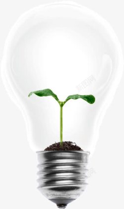 创意环保绿色能源公益广告灯泡嫩素材