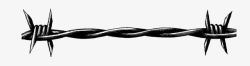 黑色铁丝网带尖钩的黑色铁丝高清图片