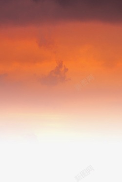 日落橙色天空云朵团队素材