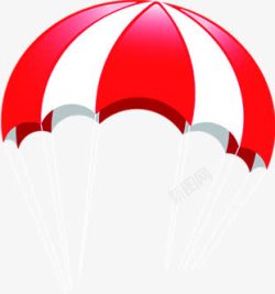 红色条纹降落伞国庆素材