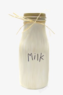 玻璃瓶手绘手绘简洁牛奶瓶高清图片