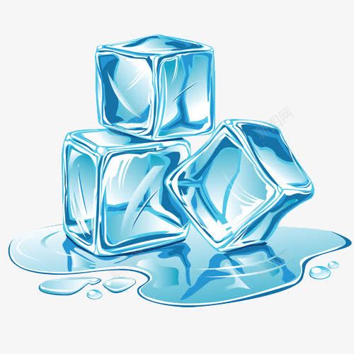 冰块和融化的水png免抠素材_88icon https://88icon.com 冰冻 冰块 冷藏 卡通 手绘 水