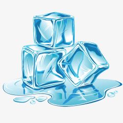 冰块和融化的水素材