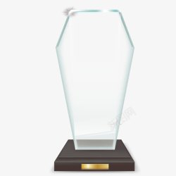 3D小人与奖杯玻璃奖杯高清图片