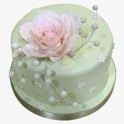 生日快乐花卉节日气氛蛋糕高清图片