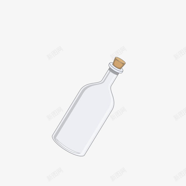 玻璃漂流瓶png免抠素材_88icon https://88icon.com 卡通 塞子 手绘 木质 漂流瓶 玻璃 白色的 简图
