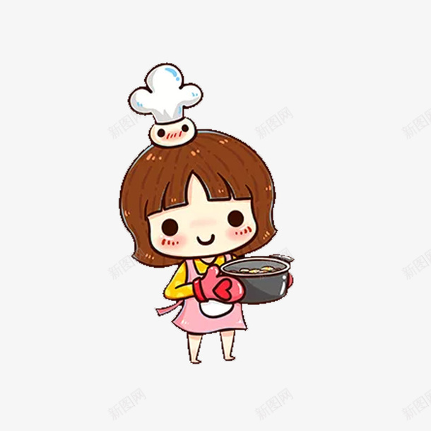 做饭的女孩png免抠素材_88icon https://88icon.com png图形 png装饰 卡通 女孩 装饰 饭食