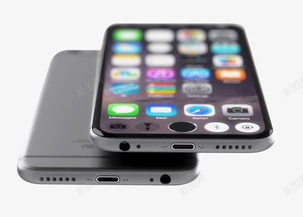 苹果7png免抠素材_88icon https://88icon.com iphone7 手机模型 数码 正面 灰色 科技 背面 苹果7
