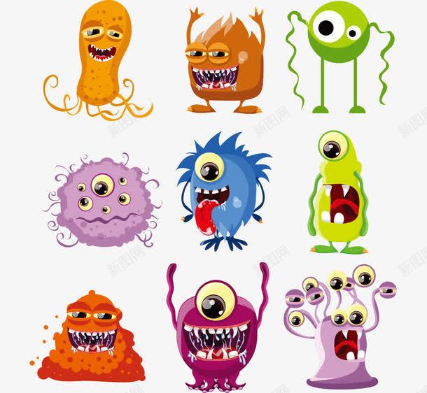 小怪兽合集png免抠素材_88icon https://88icon.com 怪兽 效果图 矢量素材 细菌病毒 艺术 设计