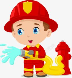 消防logo卡通消防员矢量图高清图片