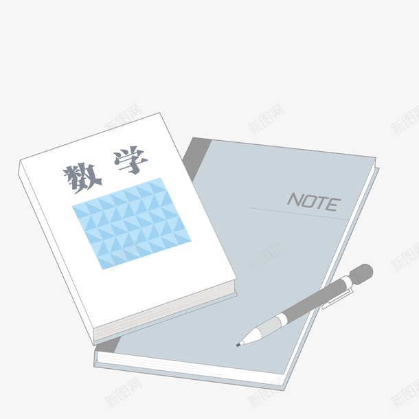 数学书本和铅笔简图png免抠素材_88icon https://88icon.com 书本 免抠合上的书本 卡通 学习 手绘图 教科书 笔记本 铅笔