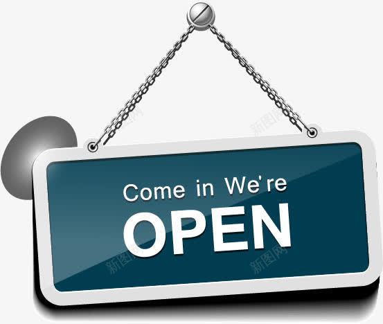开门营业挂牌矢量图eps免抠素材_88icon https://88icon.com 开门挂牌营业吊牌铁链金属边框提示挂牌图片素材 矢量图