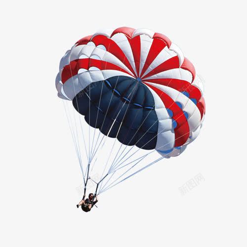 空中的降落伞png免抠素材_88icon https://88icon.com 极限运动 红白相间 跳伞 降落伞
