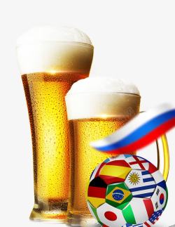 啤酒足球激情世界杯图素材
