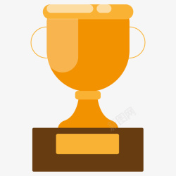 奖杯图标设计足球运动金色奖杯矢量图图标高清图片