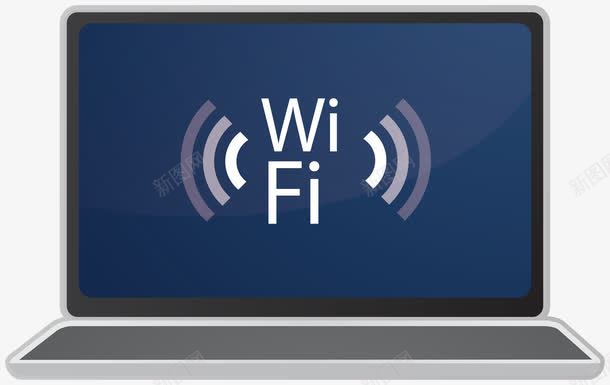 蓝色的电脑屏幕png免抠素材_88icon https://88icon.com WIFI图案 wifi 免费wifi 可视化大屏 无线网 电脑屏幕 电脑模型 矢量png