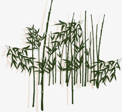 绿色植物竹子竹叶竹树竹叶开花矢量图高清图片