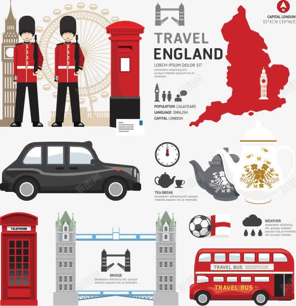 英国旅游元素矢量图ai免抠素材_88icon https://88icon.com 指南 旅游 海报 英国 矢量图