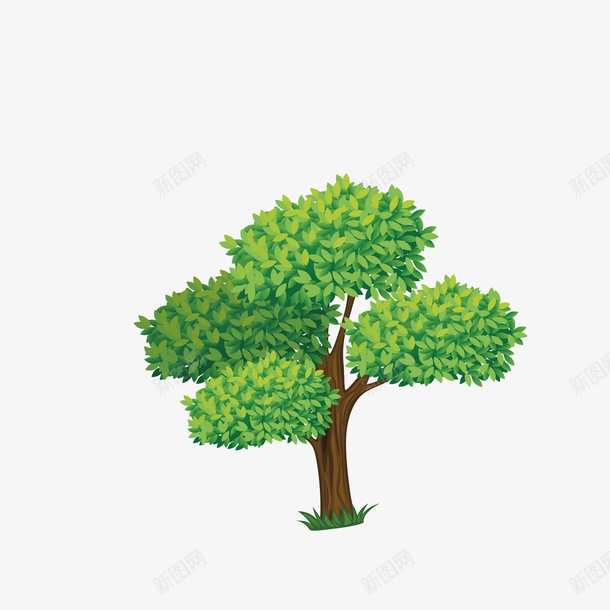 手绘绿色繁茂大树植树节矢量图eps免抠素材_88icon https://88icon.com png免抠图 卡通 大树 手绘 树木 树枝 植树节 绿色 矢量图