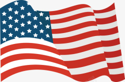 美国庆典飘扬的国旗矢量图高清图片