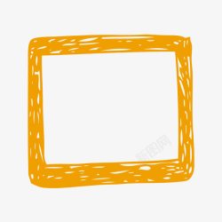 橙色线条边框矢量图素材