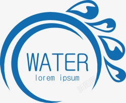 世界水资源水花标签标贴矢量图素材