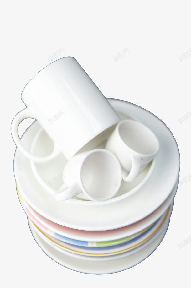 干净的白色成套瓷盘png免抠素材_88icon https://88icon.com 一叠盘子 堆叠 堆叠效果 干净 成套瓷盘 效果 杯子 瓷器 白色 碗碟 餐具