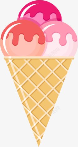 粉色美味冰淇淋素材