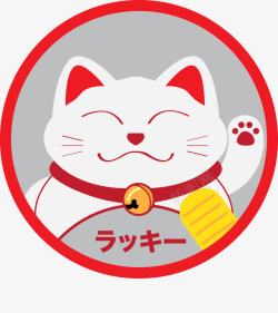 小猫图案日系手绘招财猫高清图片