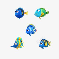 海底总动员蓝色的鱼素材