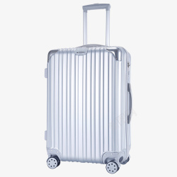 银色镁合金行李箱素材