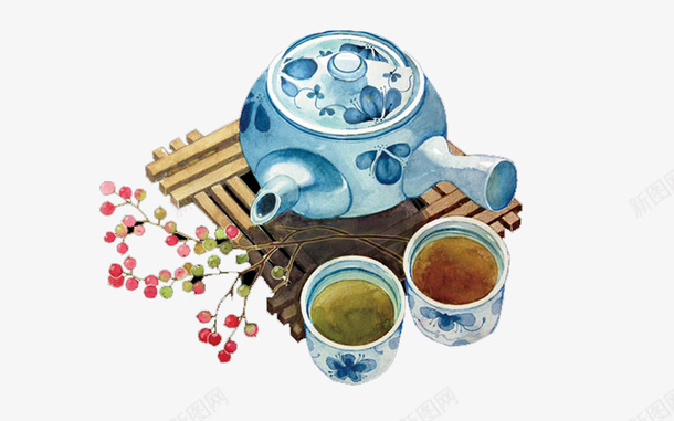 茶具组合png免抠素材_88icon https://88icon.com 彩绘茶 手绘茶 木纹茶卡通 简笔画茶组 薰衣草茶