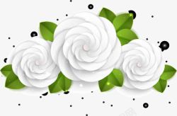 鲜花与星光图片白色花朵装饰图案高清图片