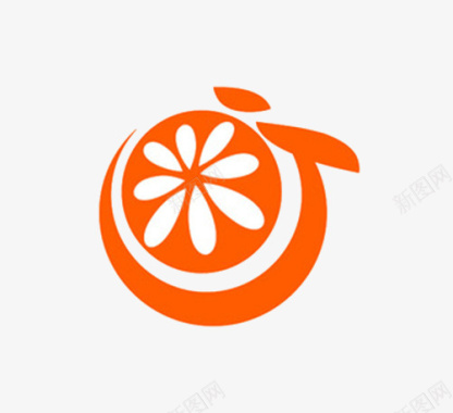 满树的桔子橙色橘子logo图标图标